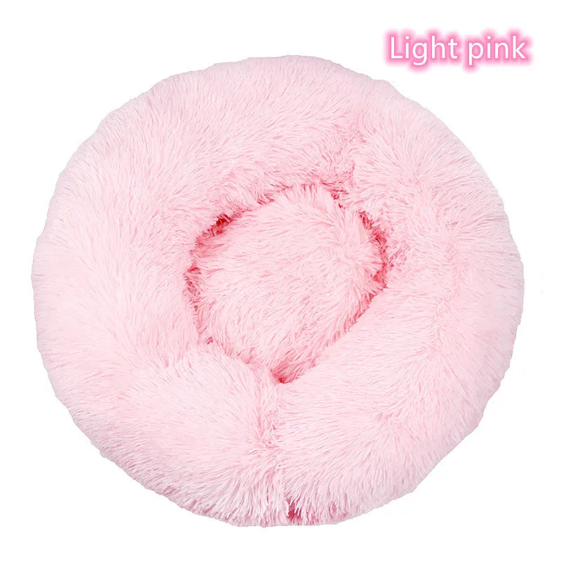 Super Soft Pet Cat Bed Plush Full Size Washable Calm Bed Donut Bed Comfortable Sleeping Artifact Suitable for Winter