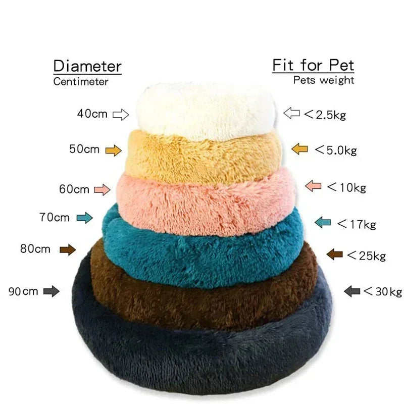 Super Soft Pet Cat Bed Plush Full Size Washable Calm Bed Donut Bed Comfortable Sleeping Artifact Suitable for Winter