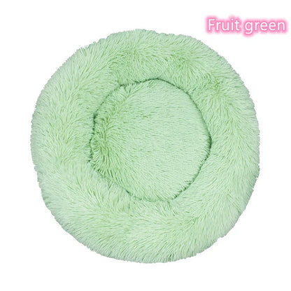 Super Soft Pet Cat Bed Plush Full Size Washable Calm Bed Donut Bed Comfortable Sleeping Artifact Suitable for Winter