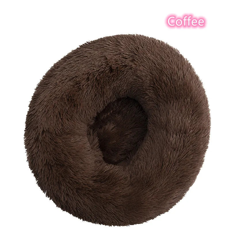 Super Soft Pet Cat Bed Plush Full Size Washable Calm Bed Donut Bed Comfortable Sleeping Artifact Suitable for Winter