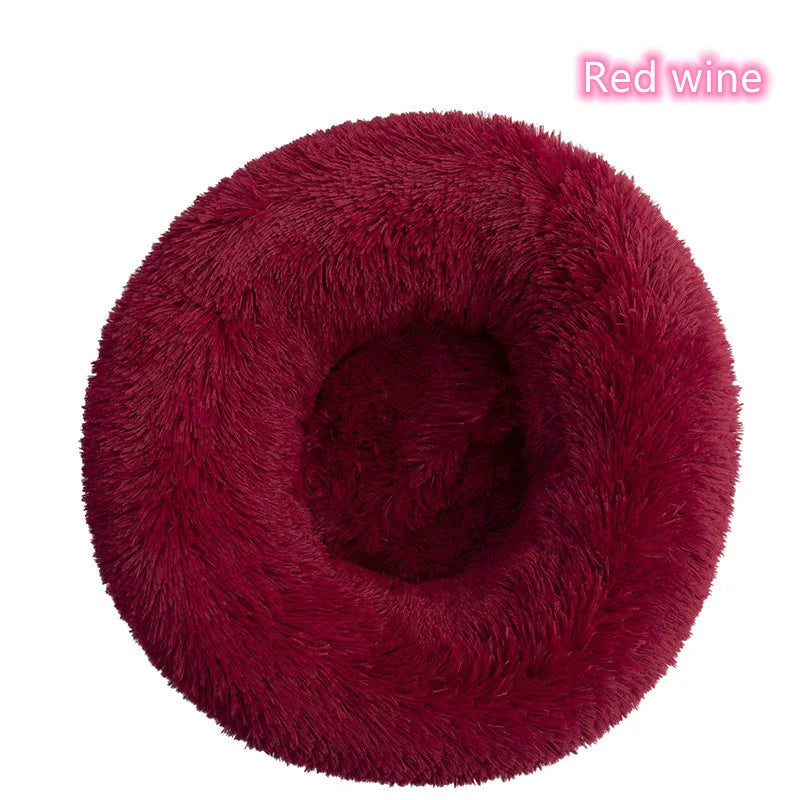 Super Soft Pet Cat Bed Plush Full Size Washable Calm Bed Donut Bed Comfortable Sleeping Artifact Suitable for Winter