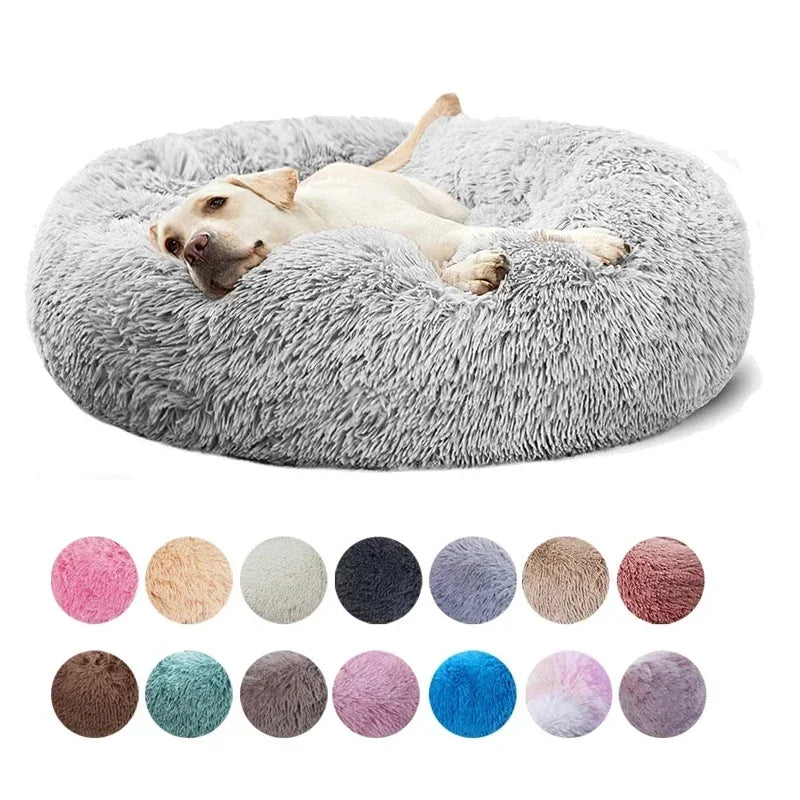 Super Soft Pet Cat Bed Plush Full Size Washable Calm Bed Donut Bed Comfortable Sleeping Artifact Suitable for Winter